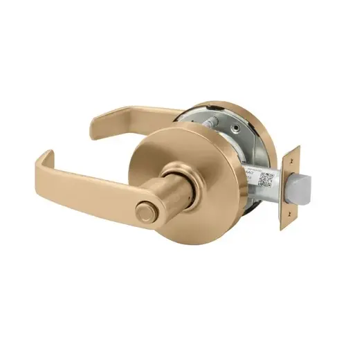 10X-Line Privacy L Lever, 2-3/4" Backset, ANSI Strike, Grade 1, 612/US10 Satin Bronze