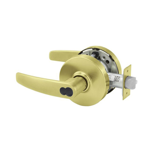 10X Line G37 Classroom Lockset w/LFIC Disposable Core Satin Brass