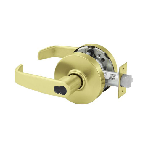 10X Line G37 Classroom Lockset w/LFIC Disposable Core Satin Brass