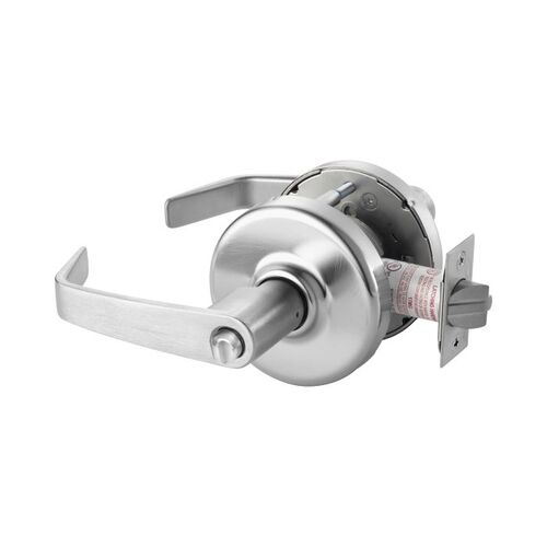 Grade 1 Hospital Privacy Newport Cylindrical Lever, 2-3/4" Backset, ANSI Strike SA114, 626/US26D Satin Chrome