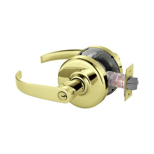 Cylindrical Lock Bright Brass