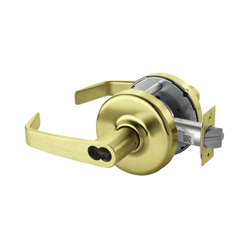 CLX3357 Storeroom Lockset x LFIC Less Core Satin Brass