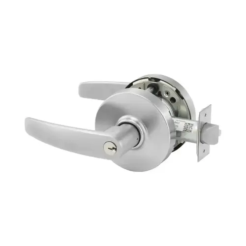 KIT - 10X-Line Double Cylinder Utility/Asylum/Institutional B Lever, LA Keyway 1-Bitted, 2-3/4" Backset, Grade 1, ANSI Strike, 626/US26D Satin Chrome