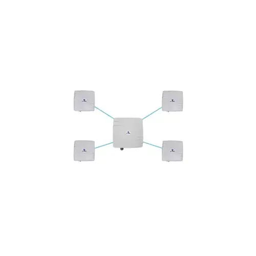 EtherWAN Systems EASYLINK-300-US-MP-04 4 Paired Wireless Bridge Clients and 1 Wireless Bridge Base Unit, 5 x 24VDC, 1.5A Power Supplies, 5 x Passive PoE Injectors and 5 x Mounting Kits.