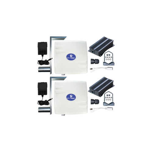 Wireless Bridge Kit - Two 867 Mbps Paired Wireless Bridge Units, 2 x 24VDC, 1.5A Power Supplies, 2 x Passive PoE Injectors, 2 x Active to Passive PoE Converters, and 2 x Mounting Kits.