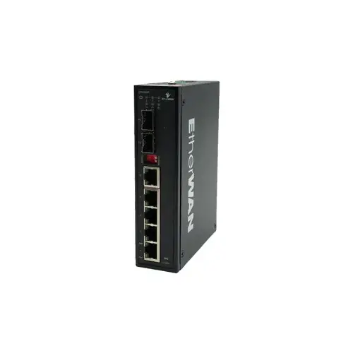 EtherWAN Systems EX42395AT Hardened Unmanaged 4 Port Gigabit 30W PoE & 2 Port Gigabit RJ45/SFP Combo Ethernet Switch