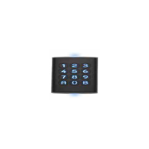 Krypto Series Proximity Reader and Keypad, Bluetooth, Single Gang Fit, Compatible with Atrium (A22K Controller and BT App) and Krypto Mobile Pass, OSDP-2 Compatible, 13.56 MHz, DESFire EV1/EV2, NFC, 2" Range, 12VDC, Black Body