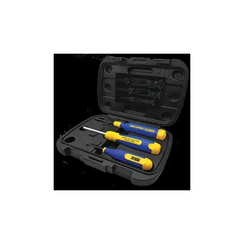 6 Piece Driver Set Includes Original Driver (1), Ratcheting Driver(1), Precision Driver(1), Custom Driver Case(1), Holographic Sticker Set and Insert with Anniversary Timeline(1)