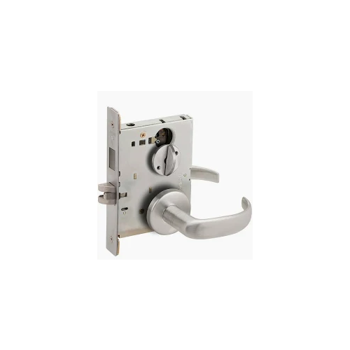 KIT - 17A Privacy Mortise Lock with Deadbolt, Outside Indicator (Occupied/Vacant) & Inside Indicator (Locked/Unlocked) with Inside ADA Thumbturn (L583-363), 626/US26D Satin Chrome