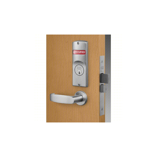 KIT - 17B Storeroom Mortise Lock with Deadbolt, Outside Indicator (Occupied/Vacant), Inside ADA Thumbturn (L583-363), Small Format IC (SFIC), Less Core, 626/US26D Satin Chrome