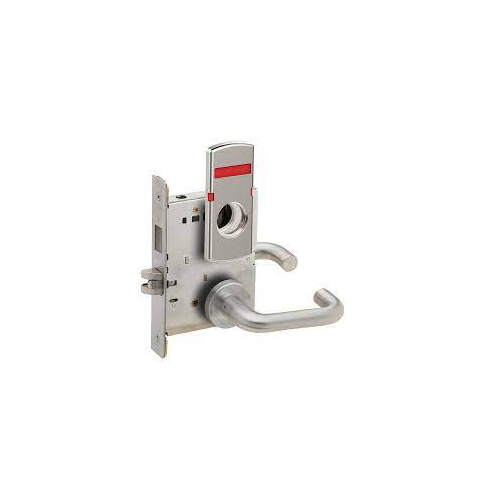 KIT - 03A Storeroom Mortise Lock with Deadbolt, Outside Indicator (Occupied/Vacant) & Inside Indicator (Locked/Unlocked) with Inside ADA Thumbturn (L583-363), Less Mortise Cylinder, 626/US26D Satin Chrome