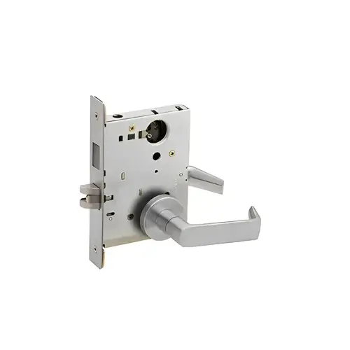 KIT - 06A Storeroom Mortise Lock with Deadbolt, Outside Indicator (Occupied/Vacant) & Inside Indicator (Locked/Unlocked) with Inside ADA Thumbturn (L583-363), Less Mortise Cylinder, 626/US26D Satin Chrome