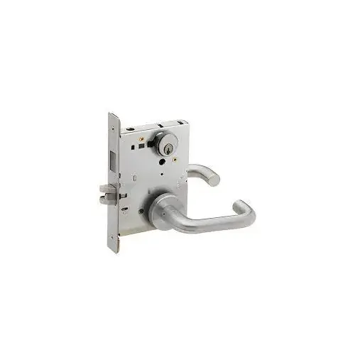 KIT - 03A Storeroom Mortise Lock with Deadbolt, Inside Indicator (Locked/Unlocked) with Inside ADA Thumbturn (L583-363), C Keyway, 626/US26D Satin Chrome