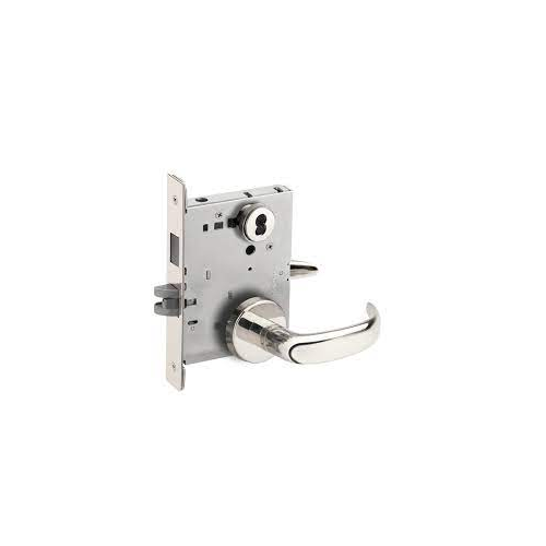 KIT - 17A Storeroom Mortise Lock with Deadbolt, Inside Indicator (Locked/Unlocked) with Inside ADA Thumbturn (L583-363), Small Format IC (SFIC), Less Core, 626/US26D Satin Chrome