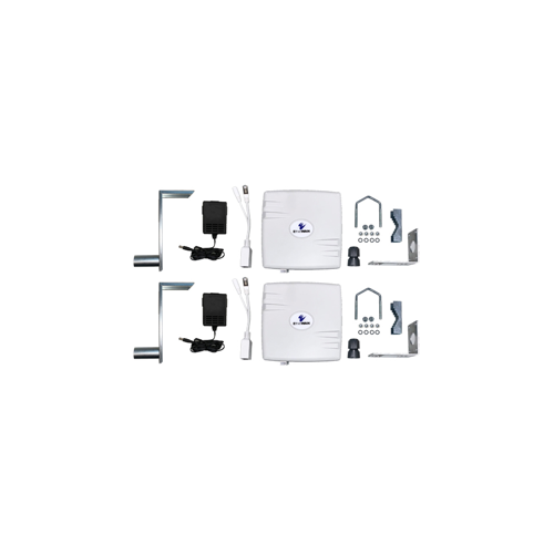 EtherWAN Systems EASYLINK-300-US Wireless Bridge Kit - Two Paired Wireless Bridge Units, 2 x 24VDC, 1.5A Power Supplies, 2 x Passive PoE Injectors and 2 x Mounting Kits.