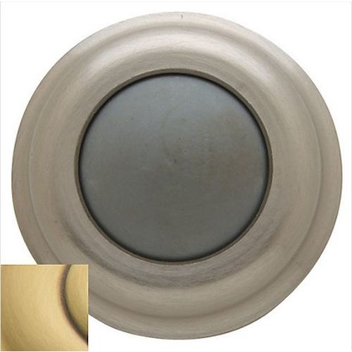 Convex Wall Bumper Satin Brass with Brown Finish