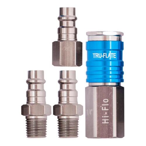 Tru-Flate 13-903 HI FLO Coupler and Plug Kit, 1/4 in