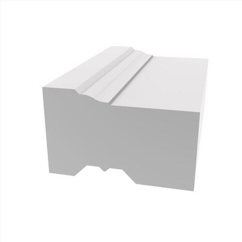 Brick Moulding, 8 ft L, 1-1/4 in W, Cellular PVC, White