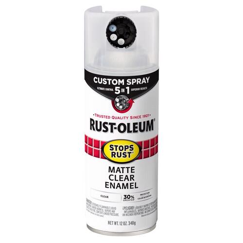 Protective Enamel Stops Rust 5-in-1"door/Outdoor Matte Crystal Clear Oil-Based 12 oz Crystal Clear