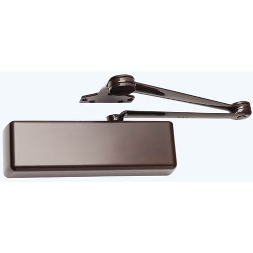 Parallel Arm Super Smoothee Heavy Duty Adjustable Surface Mounted Regular Door Closer with Thru Bolts and Extra Duty Arm Dark Bronze Finish