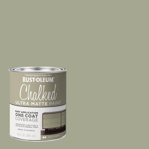 Chalk Paint Chalked Ultra Matte Tate Green Water-Based Acrylic 30 oz Tate Green