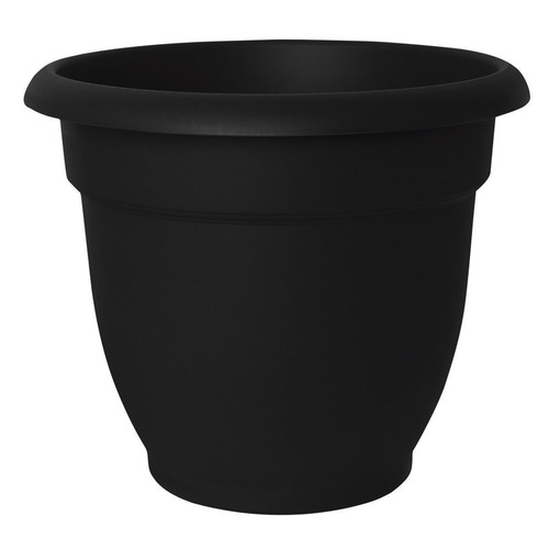 Planter Ariana 8.5" H X 10" D Resin Elegant Black Black