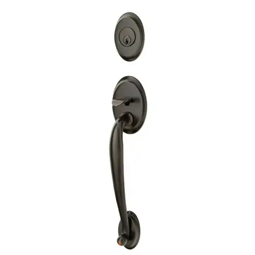 Egg Entr 2-3/8" Or 2-3/4" Backset Saratoga Tubular Handleset, Oil Rubbed Bronze Finish