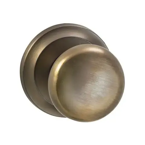 442 Knob with 2-5/8" Rose Single Dummy Unlacquered Antique Bronze Finish