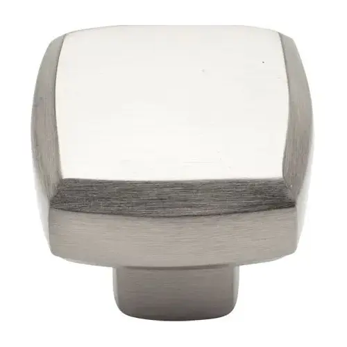 1-1/4" Square Severin Knob Satin Nickel Finish