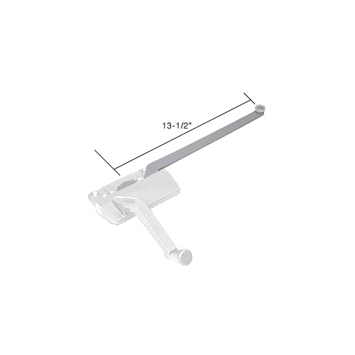 White Left Hand Casement Window Operator Surface Mount With 13-1/2" Arm