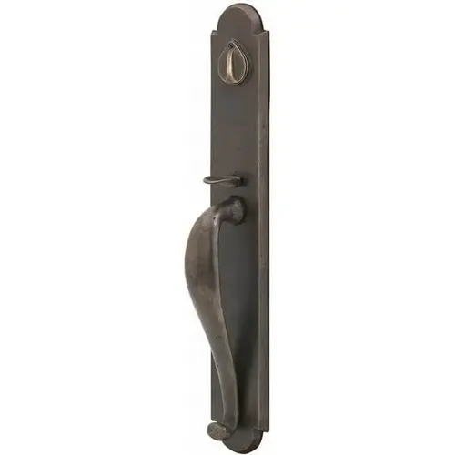 Butte Knob 2-3/8" Or 2-3/4" Backset Single Cylinder Greeley Sandcast Tubular Handleset Medium Bronze Finish