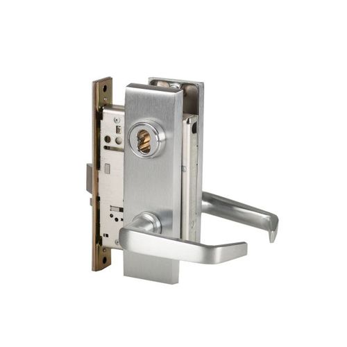 Stanley Best 45H7D15J626RH Mortise Lock 7 Pin Storeroom 15 Lever with J Escutcheon Right Hand Satin Chrome Finish