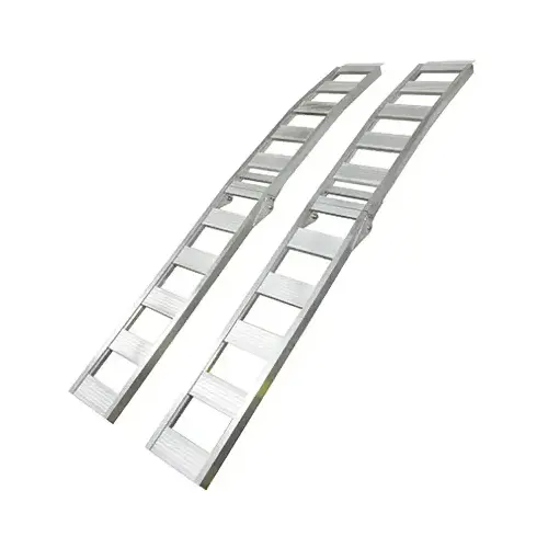 ERICKSON MANUFACTURING LTD 7442 Folding Car Ramps, Arched Aluminum, 1,500 Lb. Rated, 12 x 90 In - pair