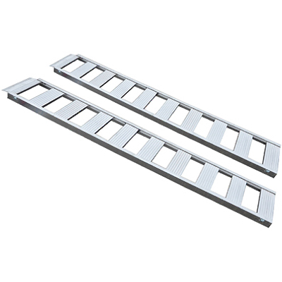 ERICKSON MANUFACTURING LTD 7446 Car Ramps, Straight Aluminum, 1,250 Lb. Rated, 13 x 77 In  pair