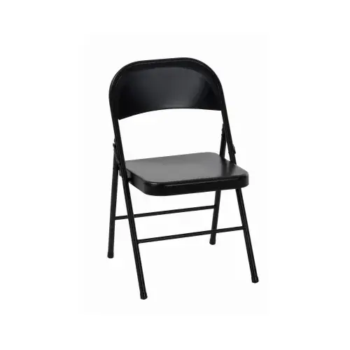 Steel Folding Chair, Black