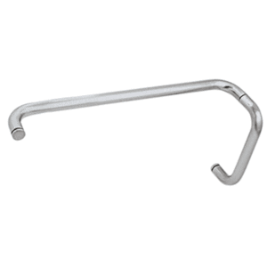 CRL BMNW8X18BSC Brushed Satin Chrome 8" Pull Handle and 18" Towel Bar BM Series Combination Without Metal Washers
