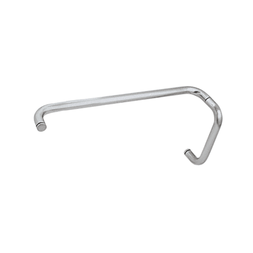Brushed Satin Chrome 8" Pull Handle and 18" Towel Bar BM Series Combination Without Metal Washers