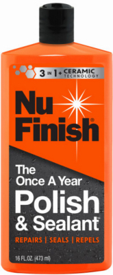 NU FINISH NWXPCRB-1US Once a Year Car Polish and Sealant, 16 oz. Bottle