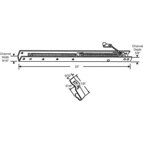 33in Window Channel Balance 60-807 Attd