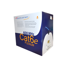 Wavenet CAT6E-600-RISER-1000-SPLINE-BLUE Cat6e-600 MHz, 4 Twisted Pairs with Spline, 23 AWG, Un-Shielded, Riser Jacket, Blue 1000ft Box