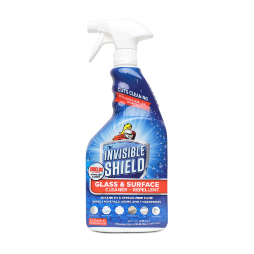 Unelko 57551 Invisible Shield Dual Action Glass and Surface Cleaner, for Windows, Showers, Tiles, Resists Soil and Grime, 32 oz
