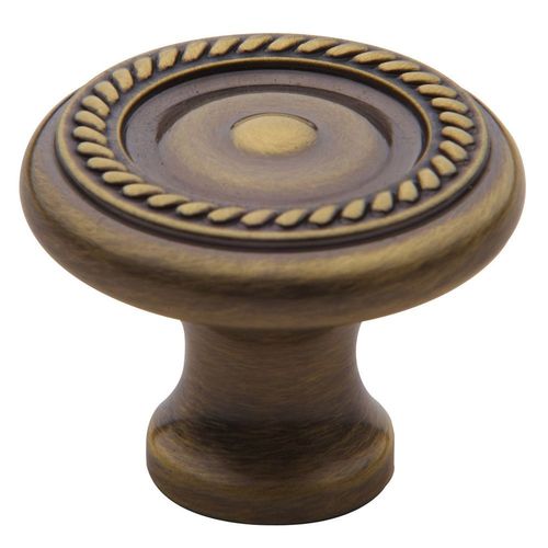 1-1/4" Rope Knob Antique Brass Finish