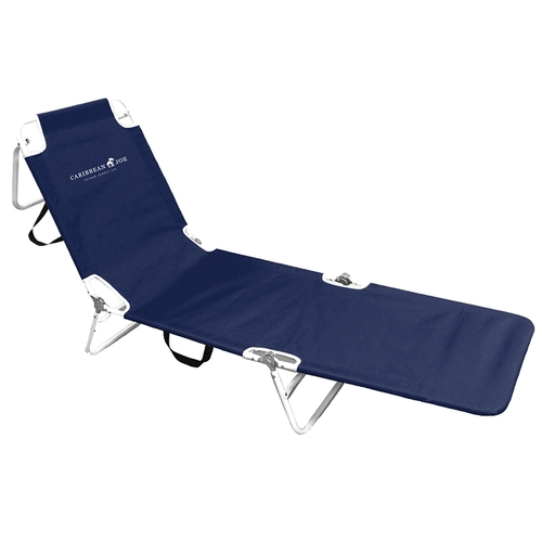 Beach Lounge Chair, 22 in W, 71.65 in D, 10-1/4 in H, Polyester Seat