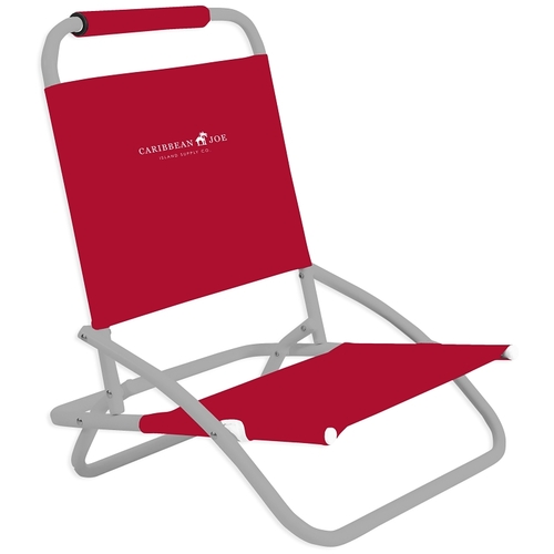 Caribbean Joe CJ-7710 Beach Chair, 20.47 in W, 18.11 in D, 24 in H, Steel Frame, Polyester Seat