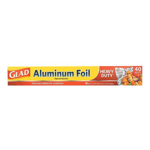 GLAD BBP0492 Heavy-Duty Foil, 40 sq-ft Capacity, Aluminum