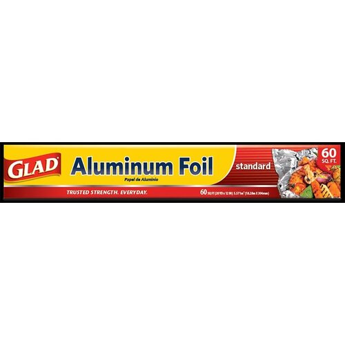 GLAD BBP0494 Standard Foil, 60 sq-ft Capacity, Aluminum