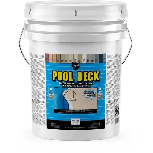 Dyco DYC9050/5 POOL DECK Concrete Stain, White, Liquid, 5 gal