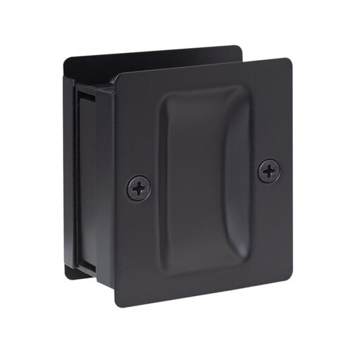 SURE-LOC CORPORATION DP711 FBL Passage Pocket Door Pull, Non-Handed Hand, Metal, Flat Black, 1-3/8 to 1-3/4 in Thick Door