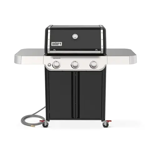 Gas Grill, 39,000 Btu, Natural Gas, 3-Burner, 513 sq-in Primary Cooking Surface, Black