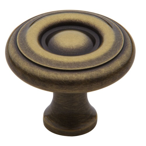 1-1/2" Colonial Knob Antique Brass Finish